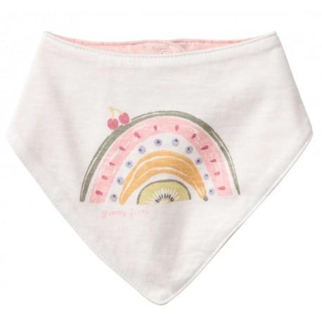 People Wear Organic - Bio Baby Wende Tuch mit fruchtigem Regenbogen-Druck und Punkten