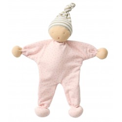 People Wear Organic - Manderl Puppe mit Punkten, rosa