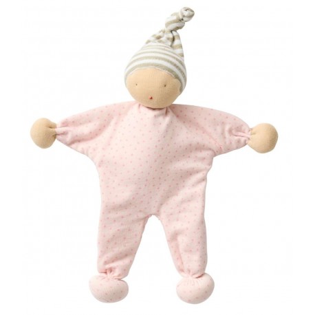 People Wear Organic - Manderl Puppe mit Punkten, rosa