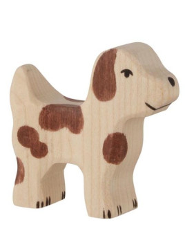 HOLZTIGER - Holzfigur Hofhund, klein, ca. 6 x 1,9 x 5,5 cm