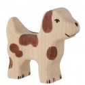 HOLZTIGER - Holzfigur Hofhund, klein, ca. 6 x 1,9 x 5,5 cm