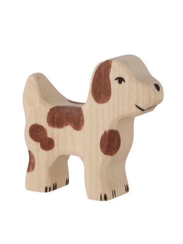HOLZTIGER - Holzfigur Hofhund, klein, ca. 6 x 1,9 x 5,5 cm