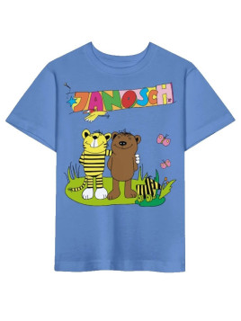 spreadshirt - Bio Kinder T-Shirt mit Janosch-Druck, bright blue