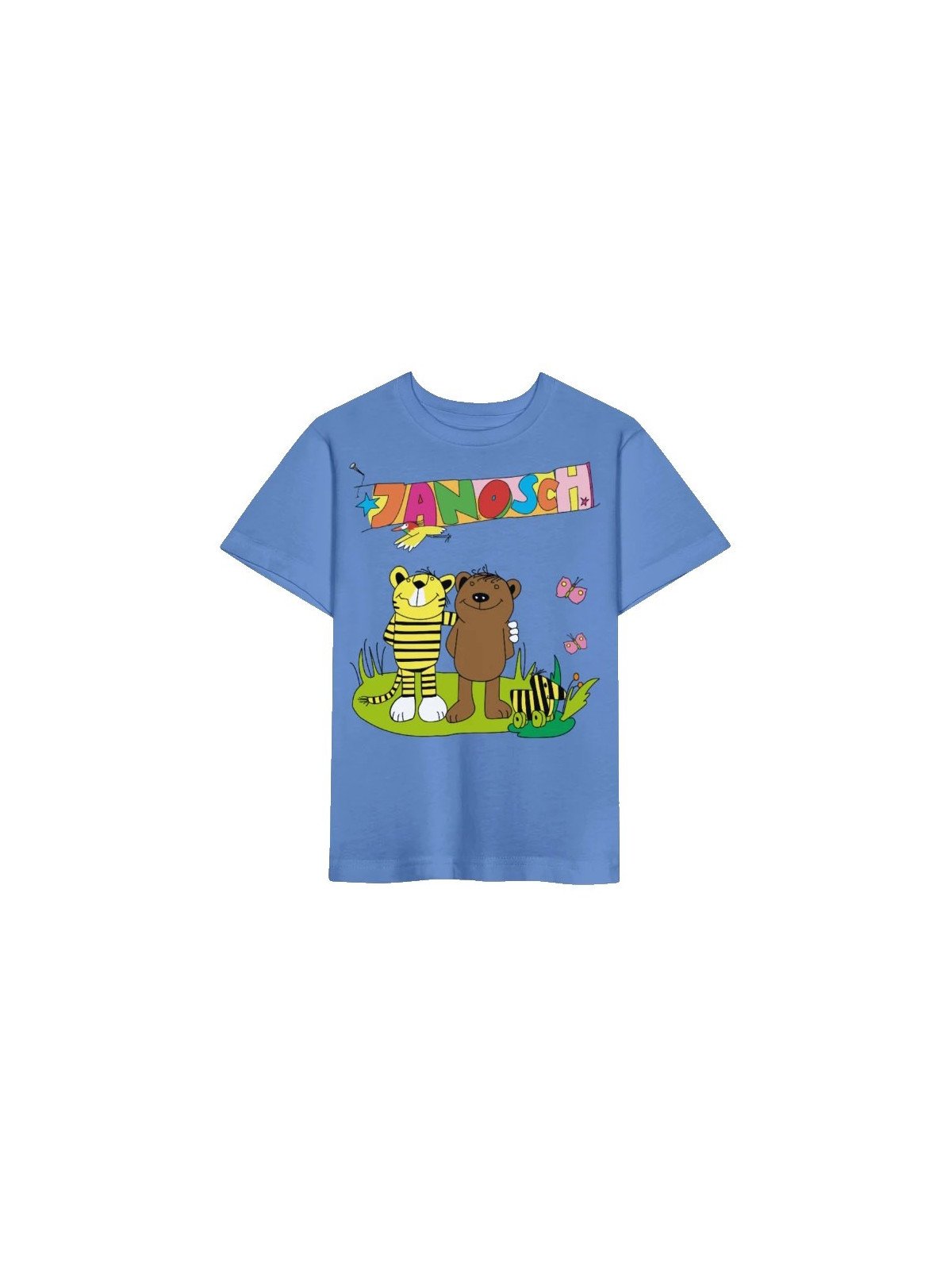 spreadshirt - Bio Kinder T-Shirt mit Janosch-Druck, bright blue
