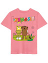 spreadshirt - Bio Kinder T-Shirt mit Janosch-Druck, pink joy