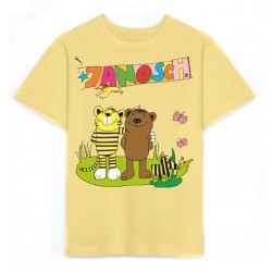 spreadshirt - Bio Kinder T-Shirt mit Janosch-Druck, viva yellow