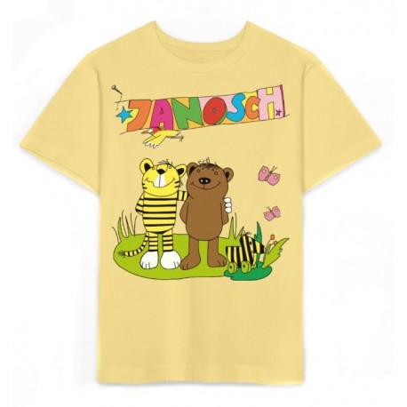 spreadshirt - Bio Kinder T-Shirt mit Janosch-Druck, viva yellow