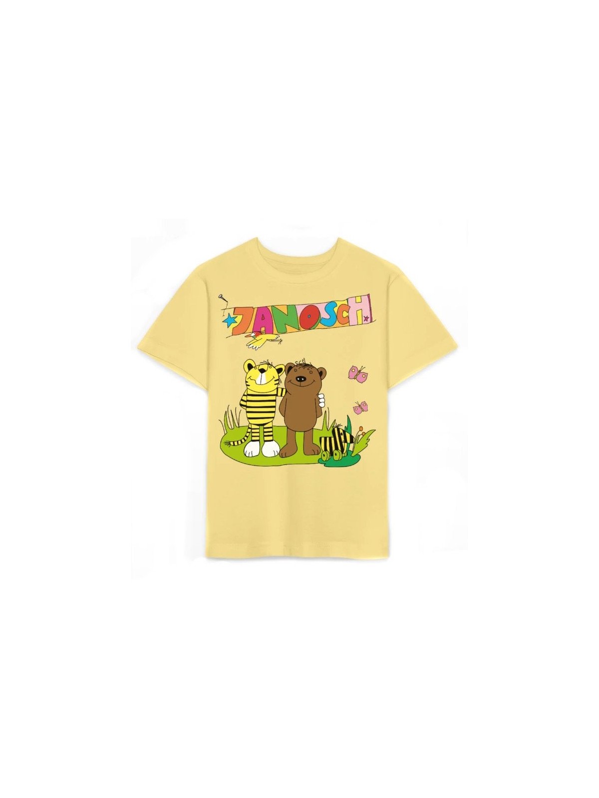spreadshirt - Bio Kinder T-Shirt mit Janosch-Druck, viva yellow