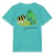 spreadshirt - Bio Kinder T-Shirt mit Janosch-Druck "Tigerente und Frosch", pool blue