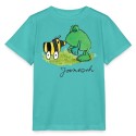 spreadshirt - Bio Kinder T-Shirt mit Janosch-Druck "Tigerente und Frosch", pool blue