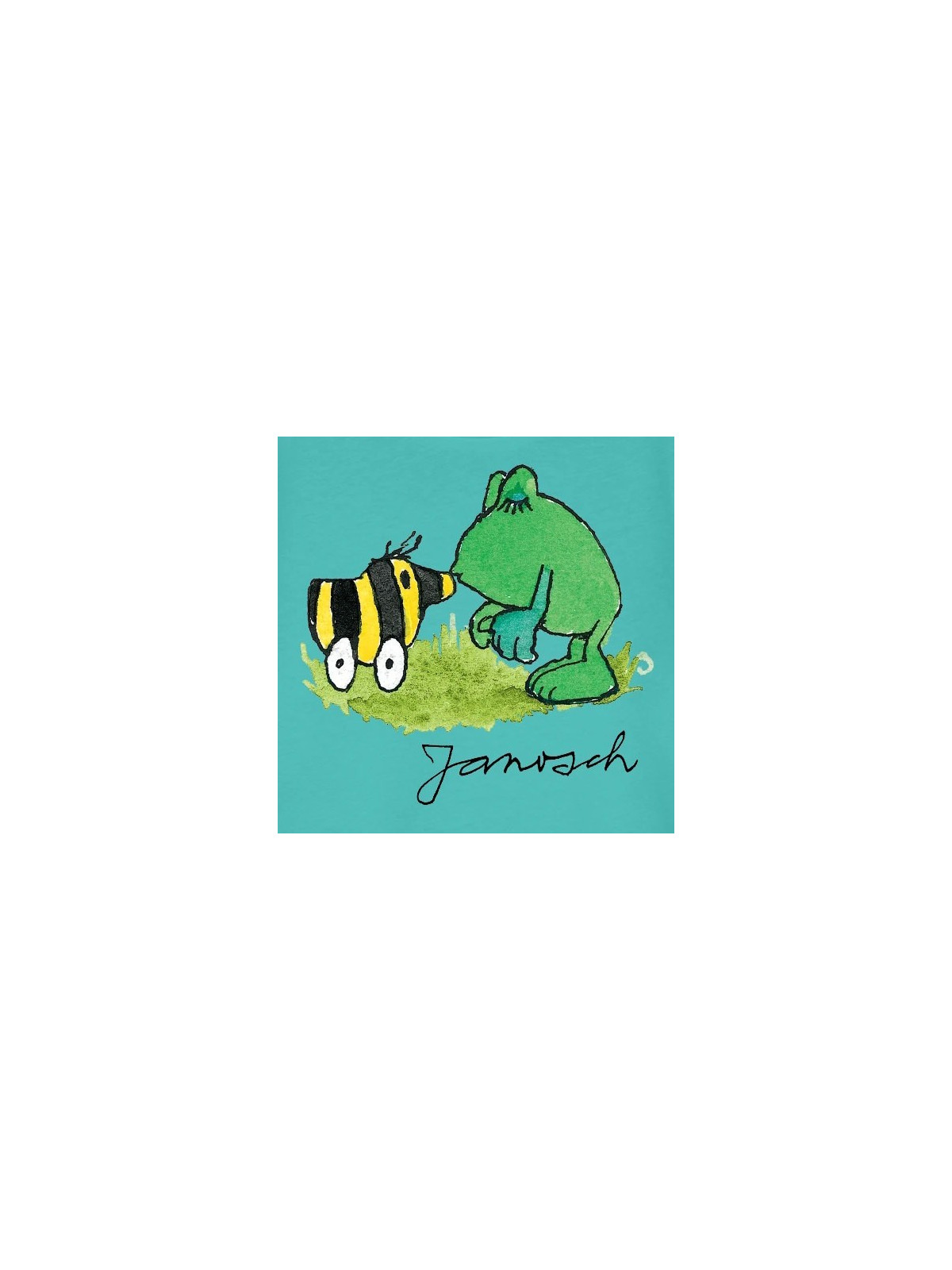 spreadshirt - Bio Kinder T-Shirt mit Janosch-Druck "Tigerente und Frosch", pool blue