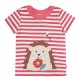 frugi - Bio Kinder T-Shirt "Easy On" mit Igel-Applikationen und Streifen