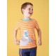 frugi - Bio Kinder T-Shirt "FRUGI-SCOUT" mit Robben-Applikation und Streifen