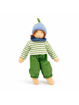 Nanchen Natur - Bio Schmusepuppe "Blütenkind Mo" 38cm