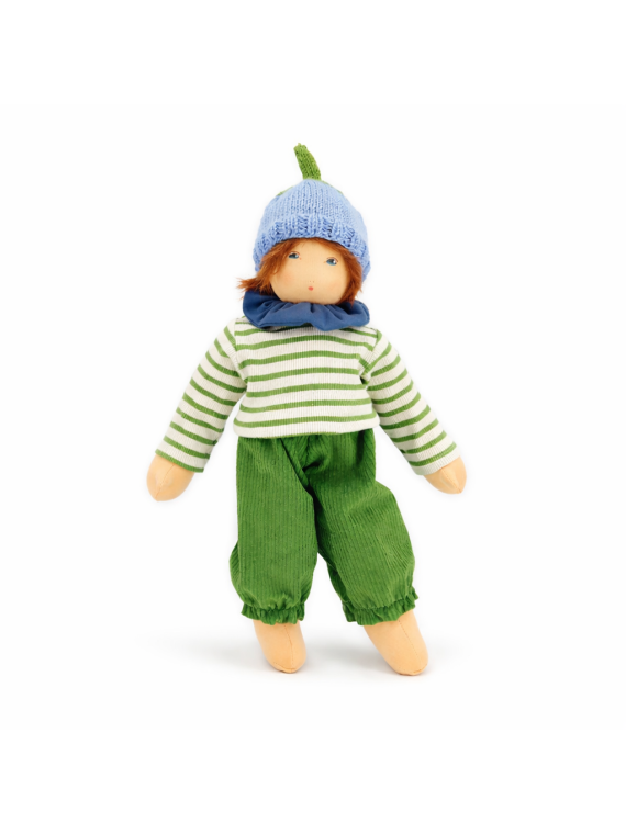 Nanchen Natur - Bio Schmusepuppe "Blütenkind Mo" 38cm