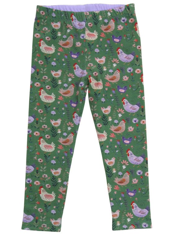 Enfant Terrible - Bio Kinder Wende Leggings mit Hühner-Allover