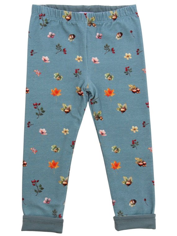 Enfant Terrible - Bio Kinder Wende Leggings mit Blätter-Allover
