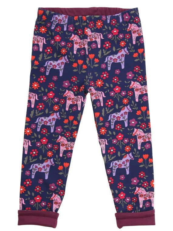 Enfant Terrible - Bio Kinder Wende Leggings mit Pferde-Allover
