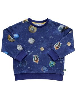 Enfant Terrible - Bio Kinder Sweatshirt mit Planeten-Allover