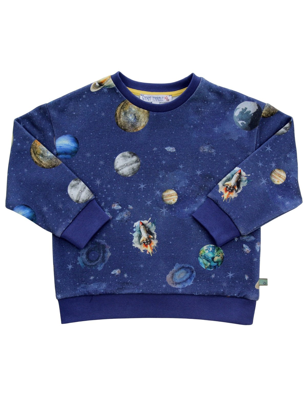Enfant Terrible - Bio Kinder Sweatshirt mit Planeten-Allover