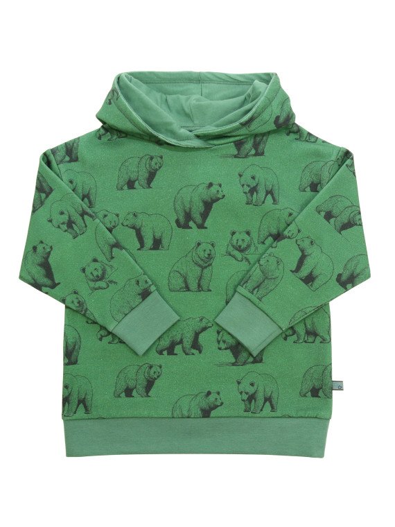 Enfant Terrible - Bio Kinder Sweatshirt mit Bären-Allover und Kapuze