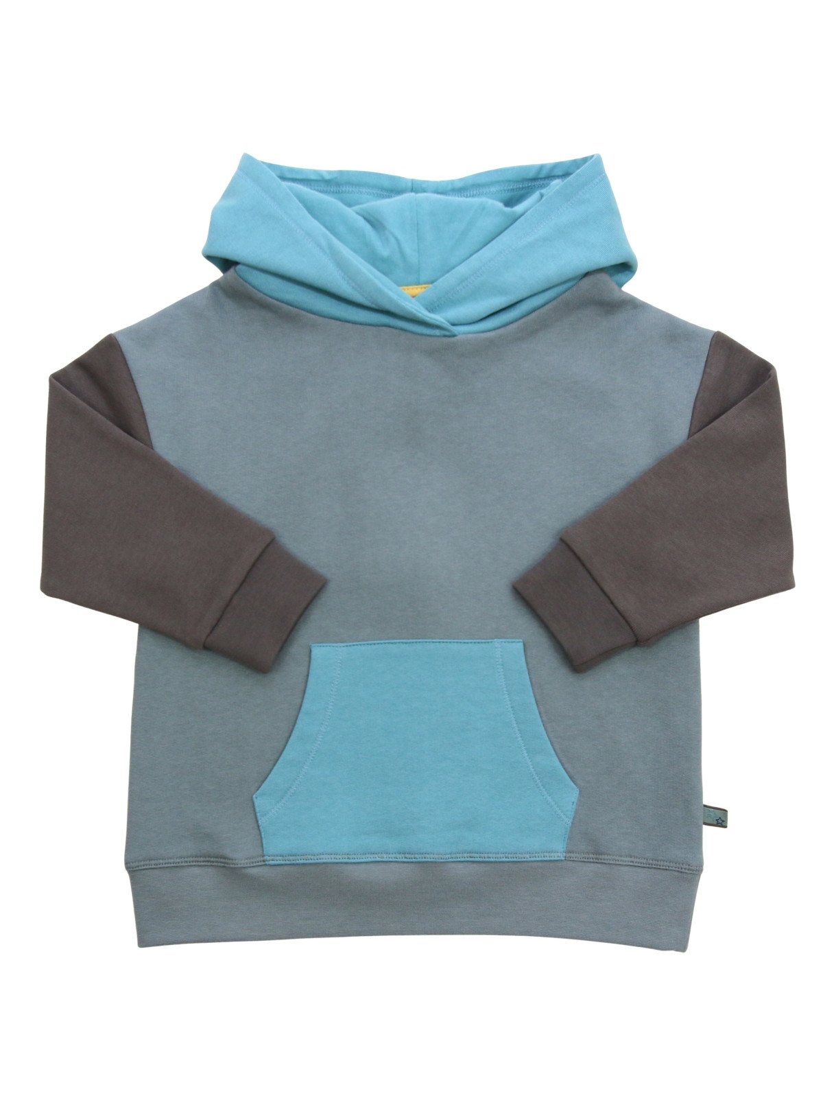 Enfant Terrible - Bio Kinder Sweatshirt mit Colourblocking und Kapuze, pistazie