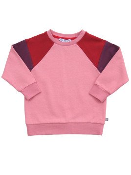 Enfant Terrible - Bio Kinder Sweatshirt mit Colourblocking, pink/beere