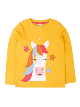 frugi - Bio Kinder Langarmshirt "FRUGI-Adventure" mit Pferde-Applikation
