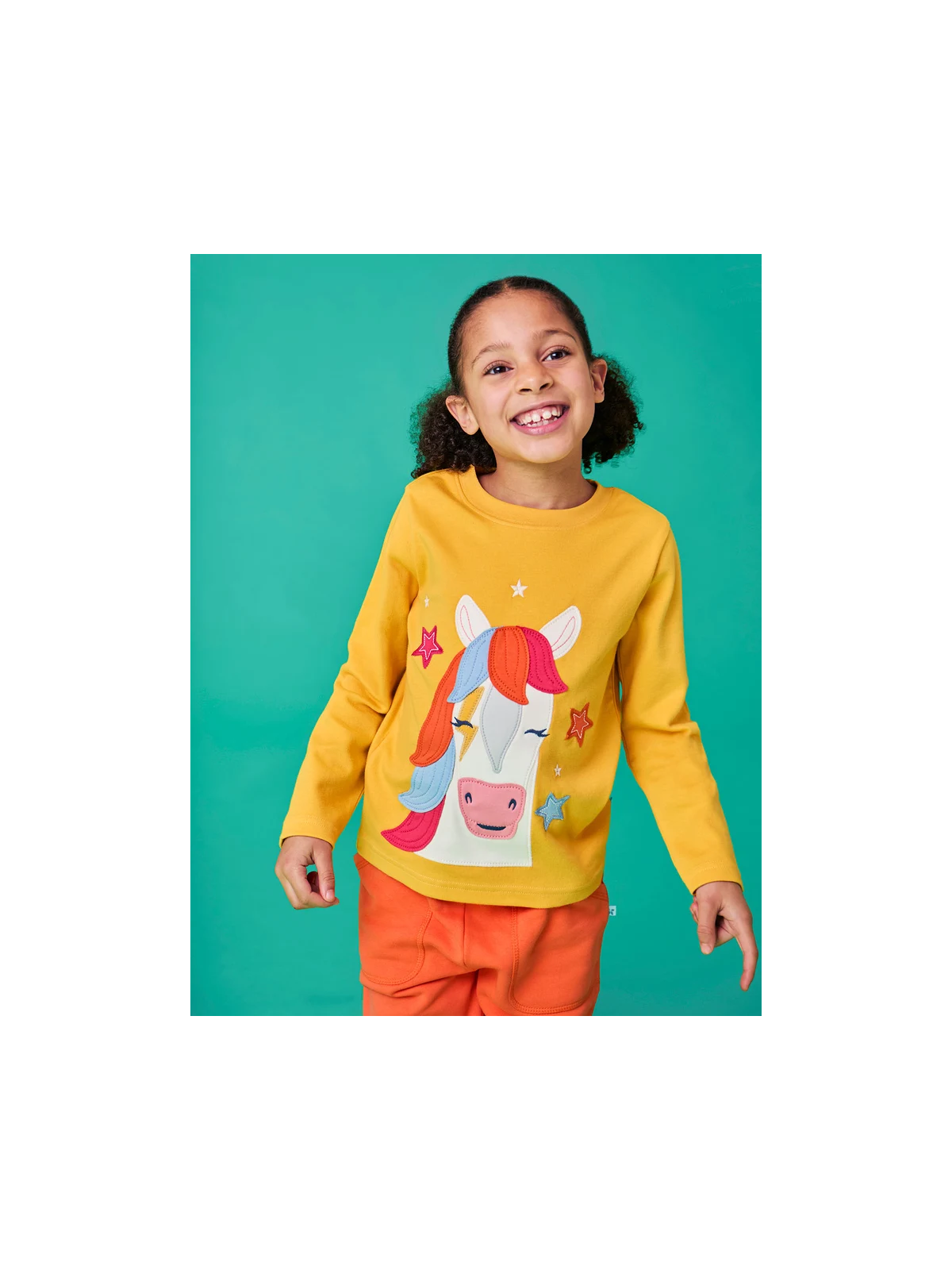 frugi - Bio Kinder Langarmshirt "FRUGI-Adventure" mit Pferde-Applikation