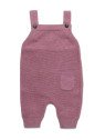 puri organic - Bio Baby Feinstrick Latzhose, Baumwolle/Wolle, granatapfel