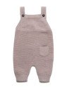 puri organic - Bio Baby Feinstrick Latzhose, Baumwolle/Wolle, peanut
