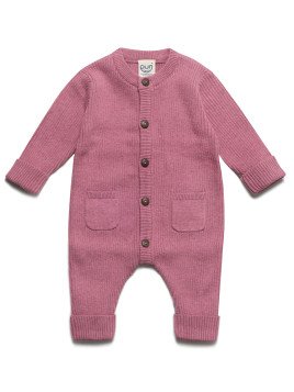 puri organic - Bio Baby Strick Strampler, Baumwolle/Wolle, granatapfel