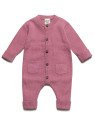 puri organic - Bio Baby Strick Strampler, Baumwolle/Wolle, granatapfel
