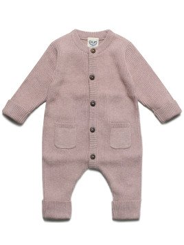 puri organic - Bio Baby Strick Strampler, Baumwolle/Wolle, peanut