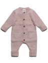 puri organic - Bio Baby Strick Strampler, Baumwolle/Wolle, peanut