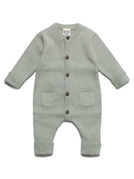 puri organic - Bio Baby Strick Strampler, Baumwolle/Wolle, thymian