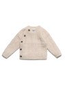 puri organic - Bio Baby Strickjacke aus Aranstrick, Wolle/Baumwolle, natur