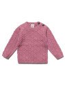 puri organic - Bio Baby Pullover aus Strukturstrick, Wolle/Baumwolle, granatapfel