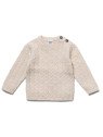 puri organic - Bio Baby Pullover aus Strukturstrick, Wolle/Baumwolle, natur