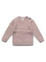 puri organic - Bio Baby Pullover aus Strukturstrick, Wolle/Baumwolle, peanut