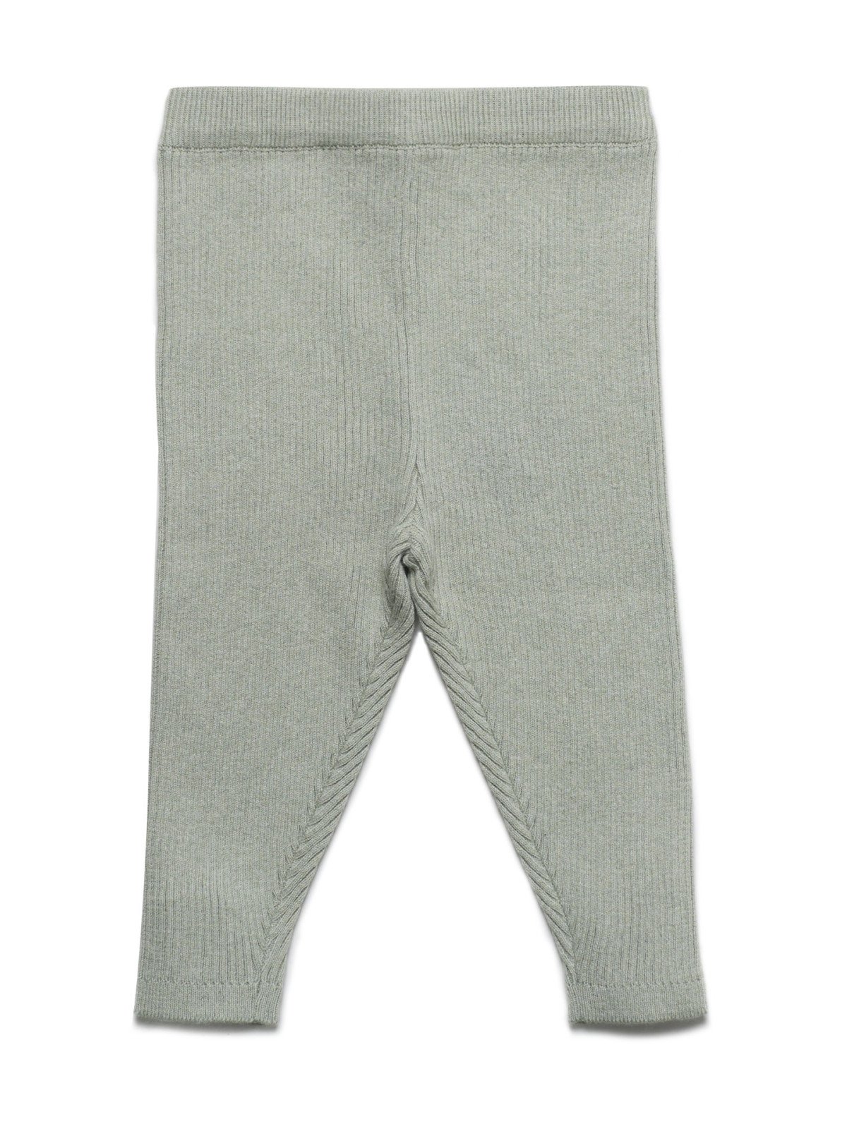 puri organic - Bio Baby Hose aus Rippenstrick, Baumwolle/Wolle, thymian