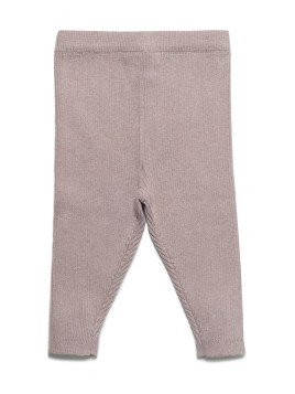 puri organic - Bio Baby Hose aus Rippenstrick, Baumwolle/Wolle, peanut