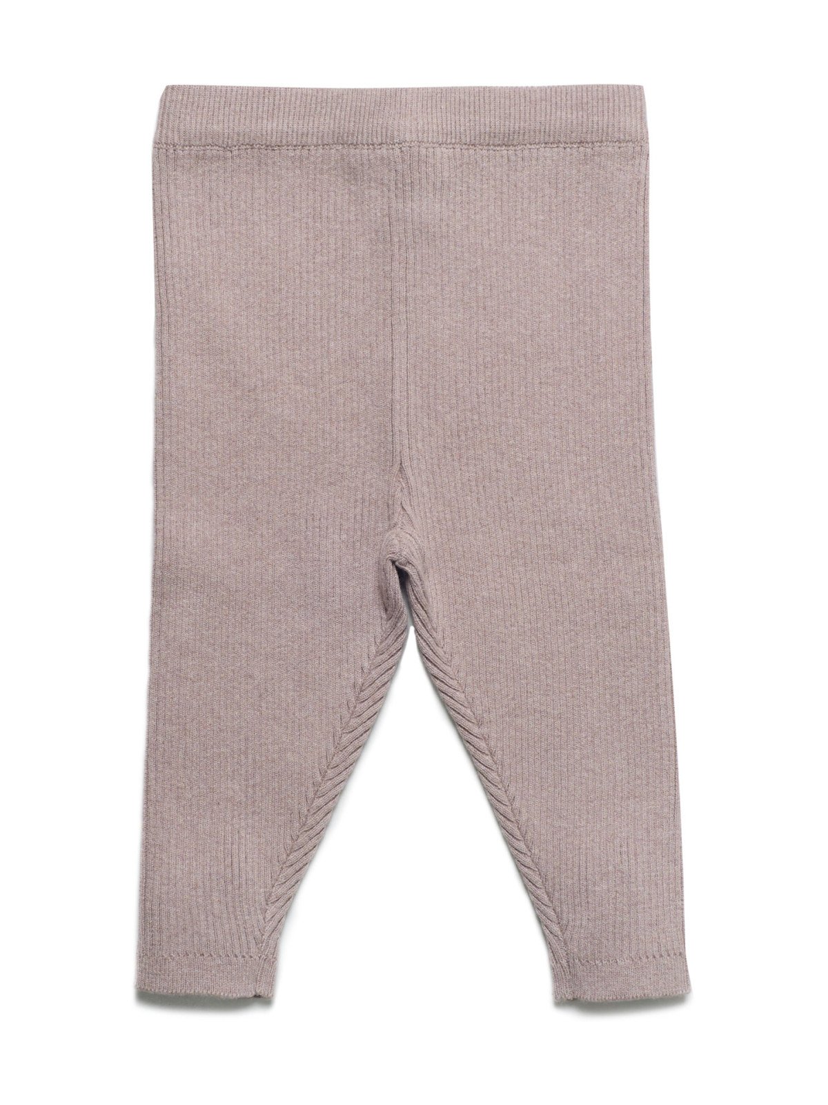 puri organic - Bio Baby Hose aus Rippenstrick, Baumwolle/Wolle, peanut