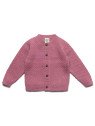 puri organic - Bio Baby Strickjacke aus Moosstrick, Wolle/Baumwolle, granatapfel