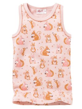 People Wear Organic - Bio Kinder Unterhemd mit Eichhörnchen-Allover