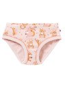 People Wear Organic - Bio Kinder Unterhosen Doppelpack mit Eichhörnchen-Allover und uni