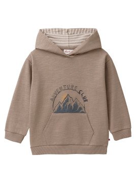 People Wear Organic - Bio Kinder Sweatshirt mit Kapuze und Adventure Club-Druck
