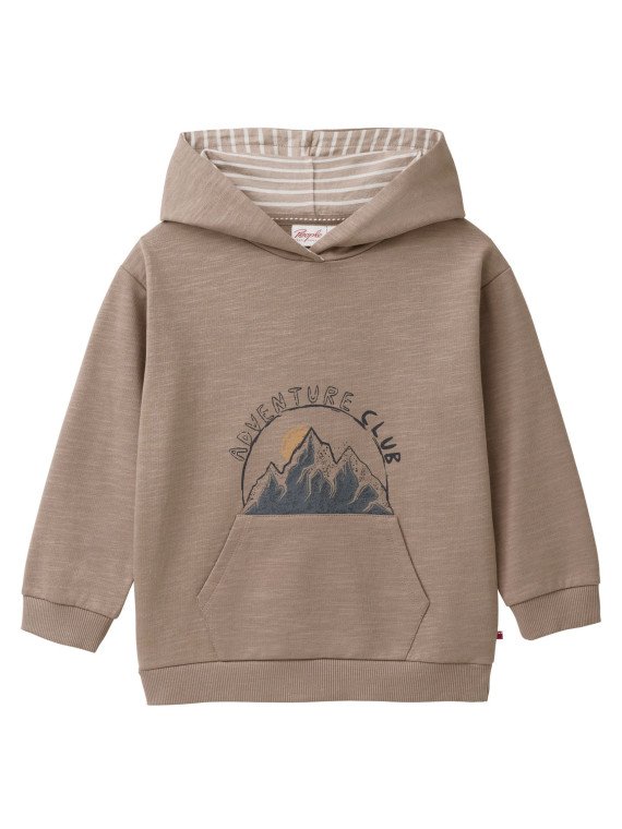 People Wear Organic - Bio Kinder Sweatshirt mit Kapuze und Adventure Club-Druck