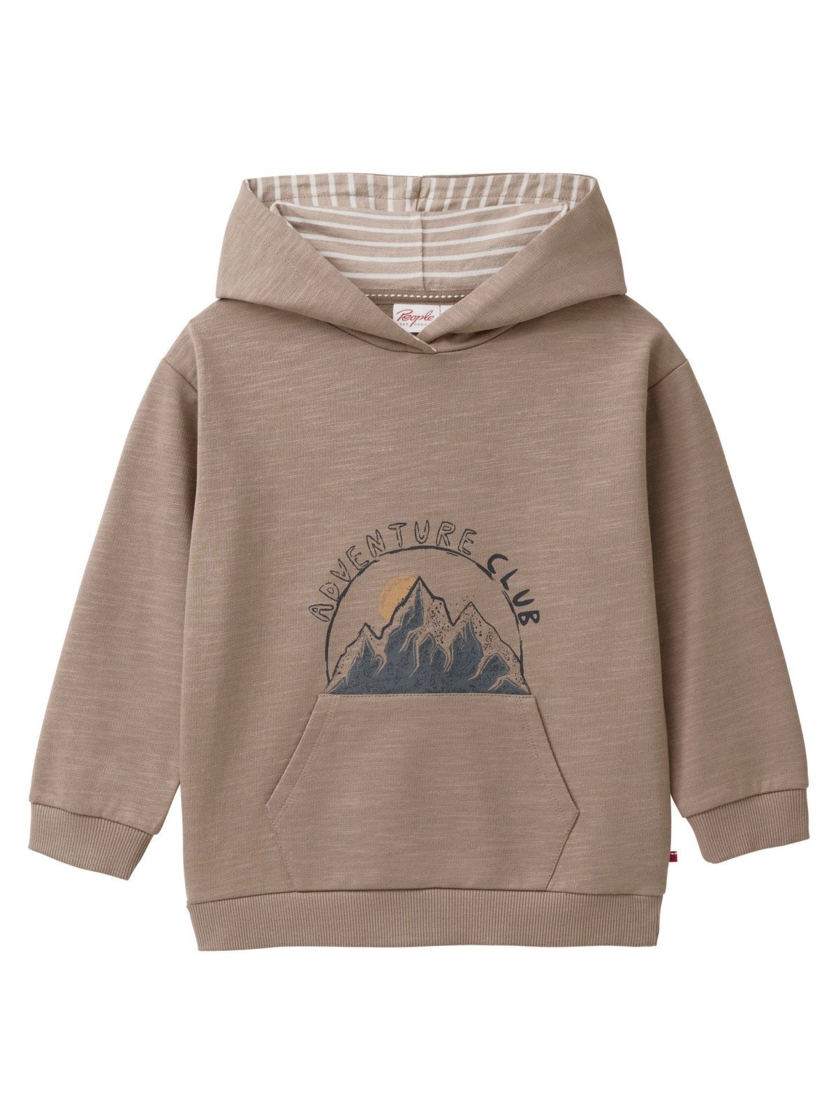 People Wear Organic - Bio Kinder Sweatshirt mit Kapuze und Adventure Club-Druck