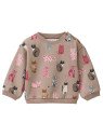 People Wear Organic - Bio Baby Sweatshirt mit Katzen-Allover